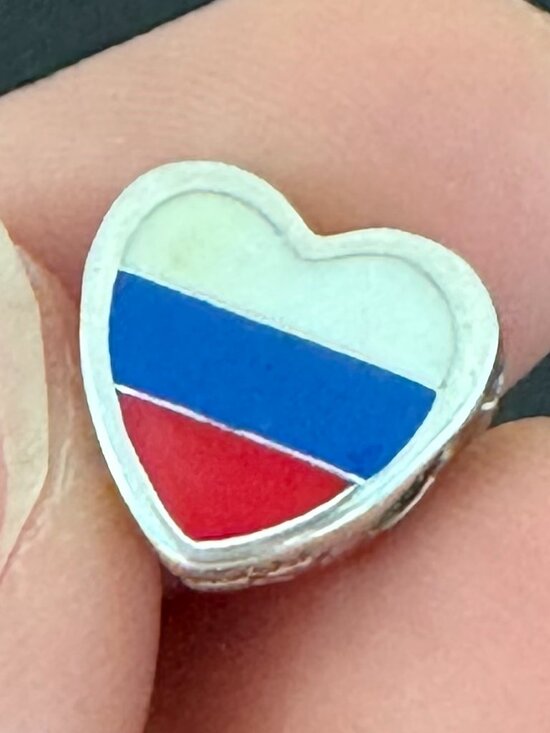 Pandora Jewelry - Authentic Pandora Russia Flag Heart Exclusive Charm